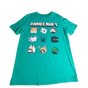 Jumping Bean Minecraft tshirt grid of pixelated character heads boys size 8